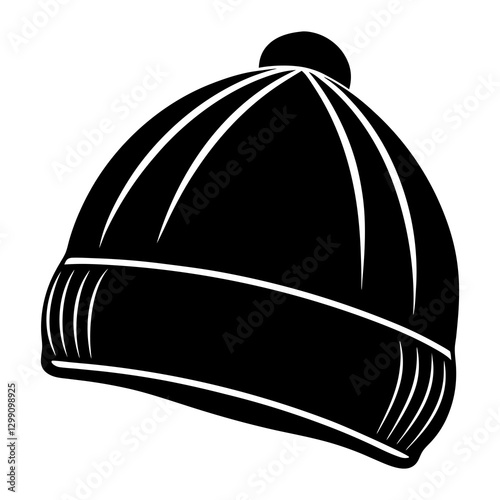 Beanie silhouette vector