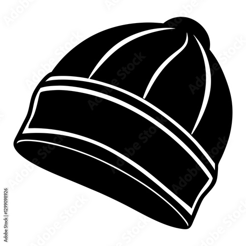 Beanie silhouette vector