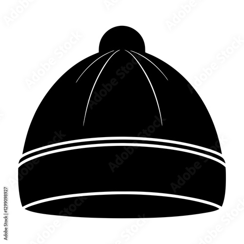 Beanie silhouette vector