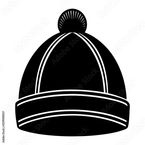 Beanie silhouette vector