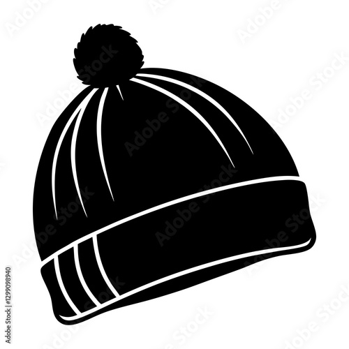 Beanie silhouette vector