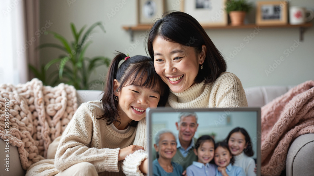 Joyful Asian Mother's Day Video Call: Connecting Generations for Heartwarming Family Moments and Marketing Joyful Asian Mother's Day Video Call: Connecting Generations for Heartwarming Family Moments and Marketing