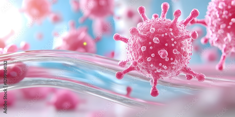 Nanobot swarm medical procedure microscopic view science illustration inside the human body futuristic concept Nanobot swarm medical procedure microscopic view science illustration inside the human body futuristic concept