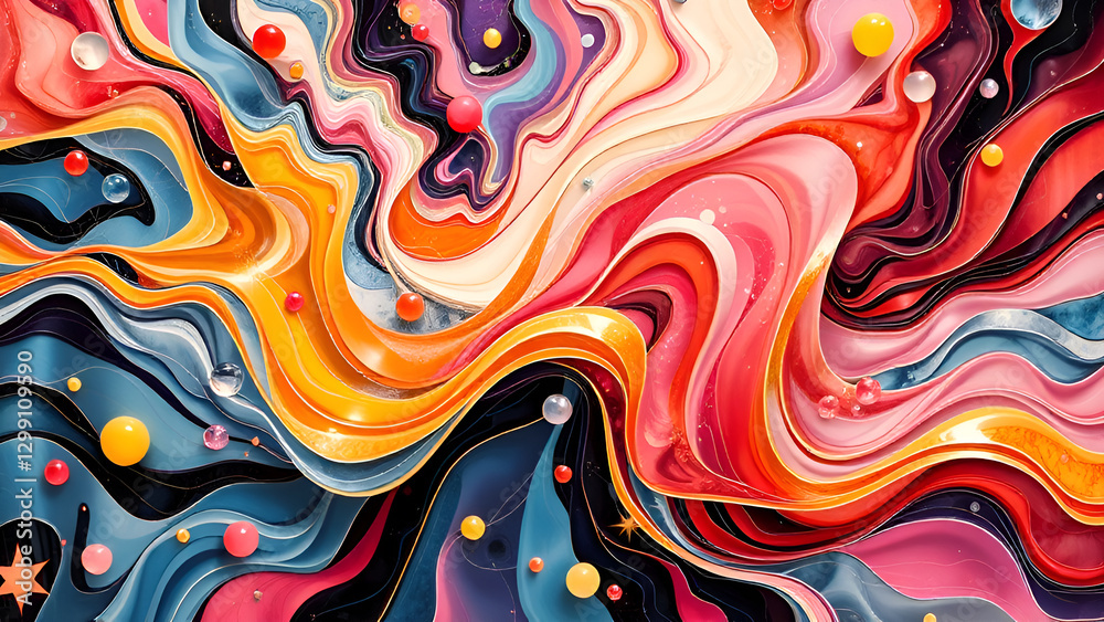 abstract colorful background with waves abstract colorful background with waves