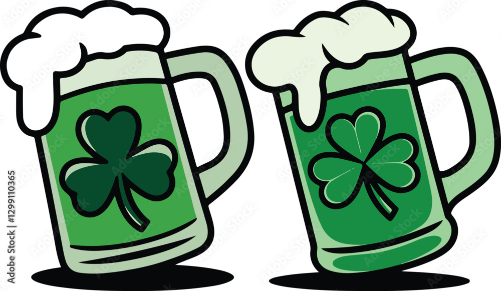 Fototapeta premium ST. PATRICK'S DAY BEER MUG VECTOR