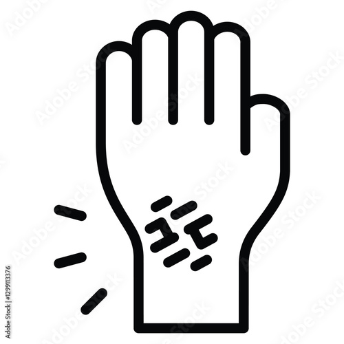 Abrasion icon line vector illustration