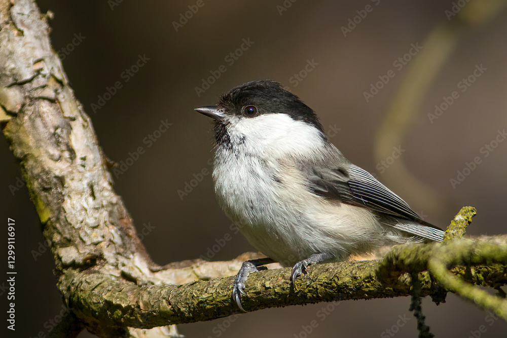 Fototapeta premium The willow tit (Poecile montanus)