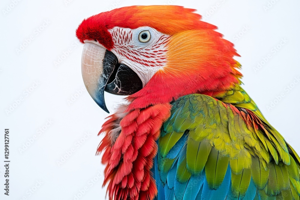 Fototapeta premium Scarlet Macaw Profile Portrait