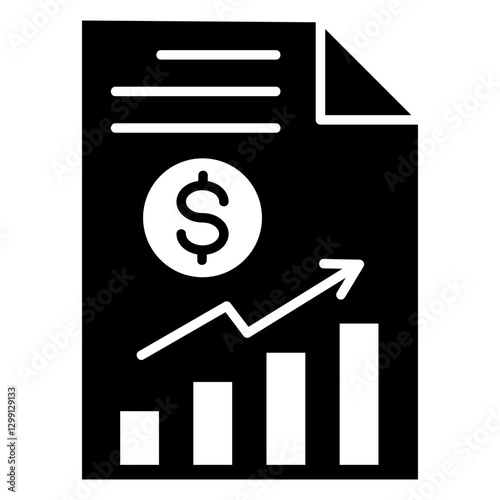 Financial Reporting Glyph Icon
