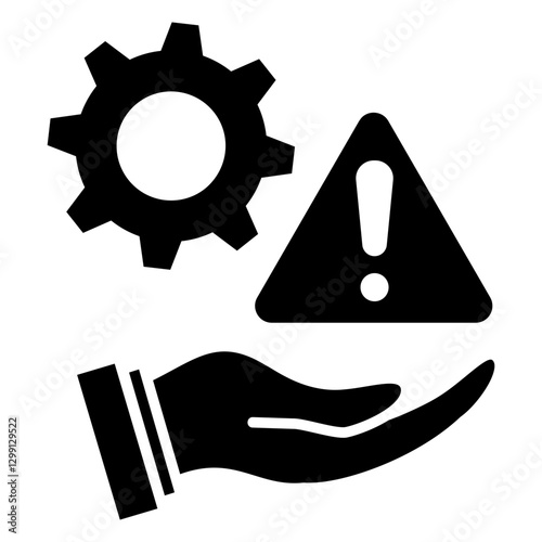 Risk Management Glyph Icon