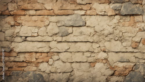 Old brick wall. Abstract vintage retro brick wall pattern texture background. 