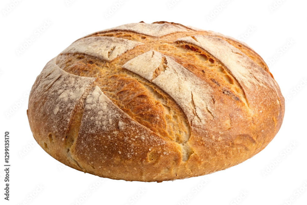 Freshly Baked Homemade Bread, close-up, isolated on a white background.
Freshly Baked Homemade Bread, close-up, isolated on a white background.