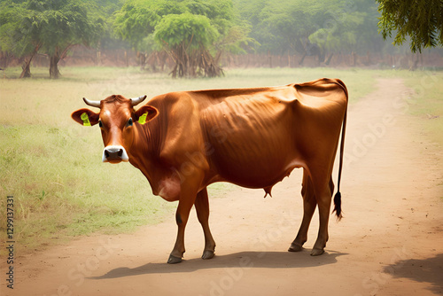 Obraz na płótnie Cow Isolated w salonie