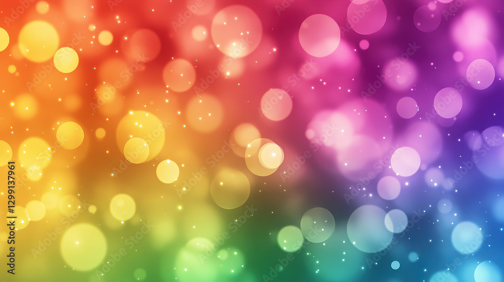 Vibrant Rainbow Background for Commercial Use with Abstract Light Effects
