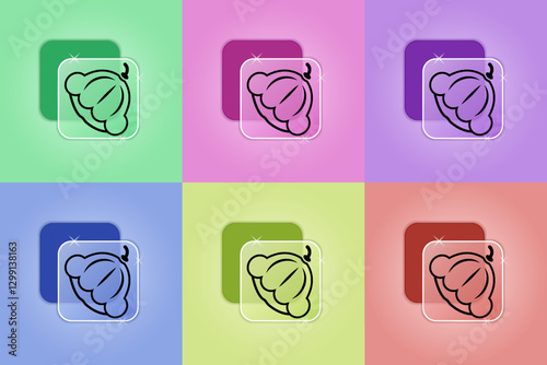 Set of squash icons