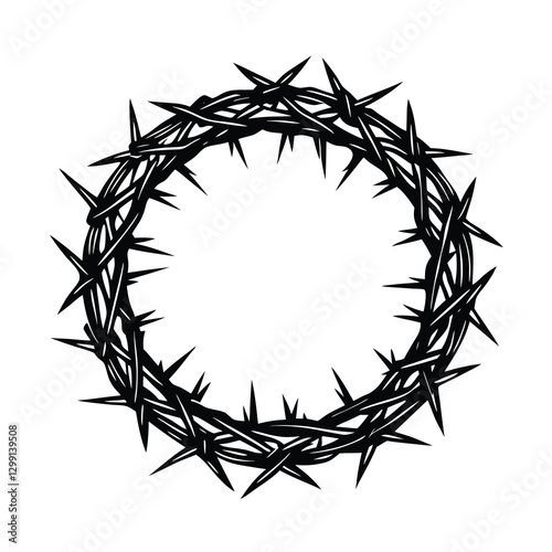 round frame made of thorns