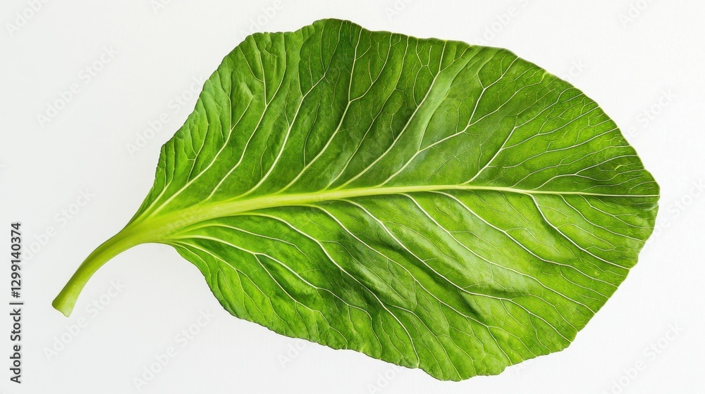 Fototapeta premium Isolated vibrant green leaf