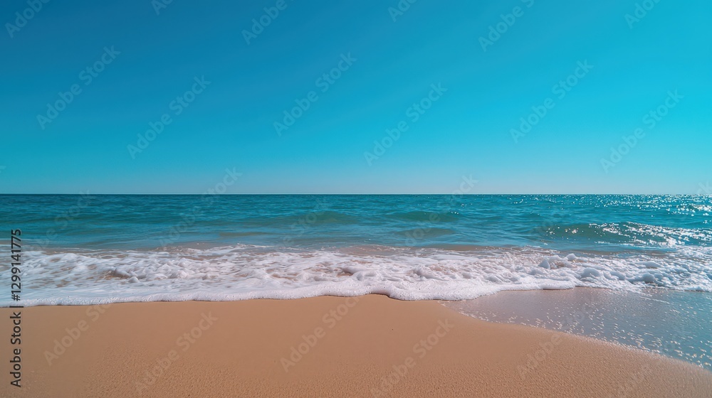 Beachfront Scene, Sunny Day, Horizon Beachfront Scene, Sunny Day, Horizon