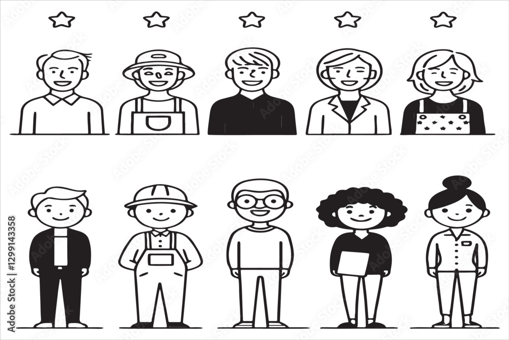 Minimalist Man Line Icons Collection Minimalist Man Line Icons Collection