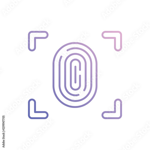 Fingerprint vector icon 