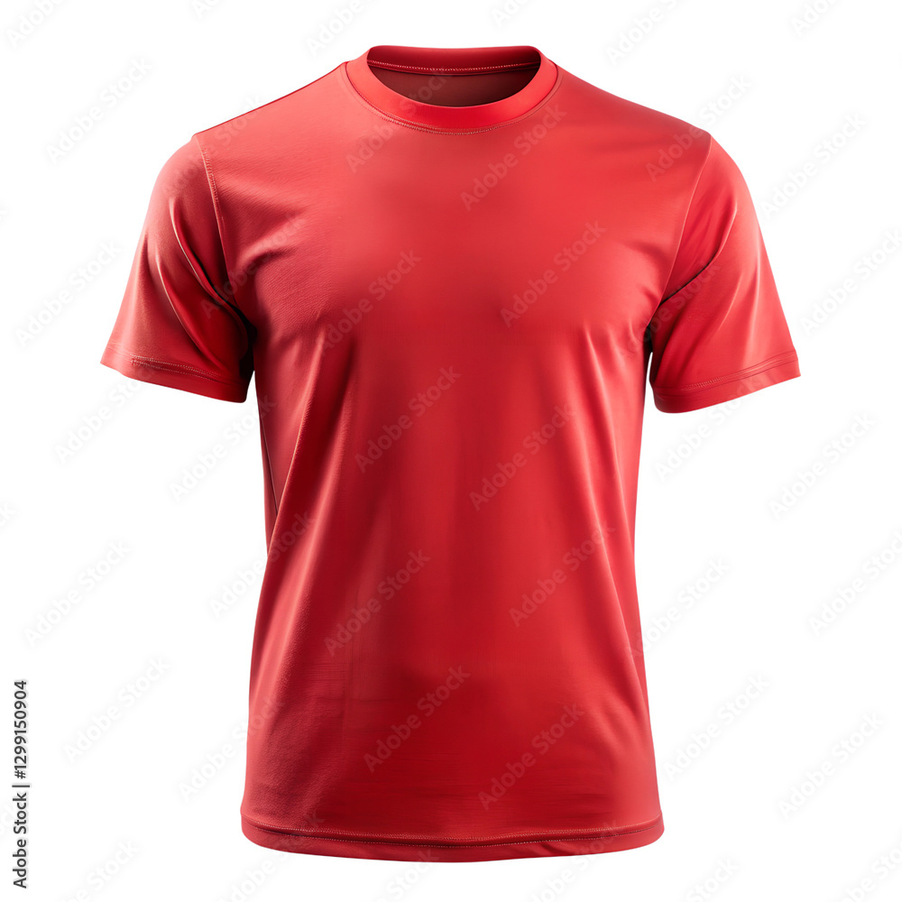 Red t shirt front view, isolated on transparent background Red t shirt front view, isolated on transparent background