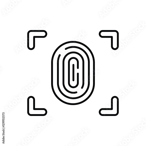 Fingerprint vector icon 