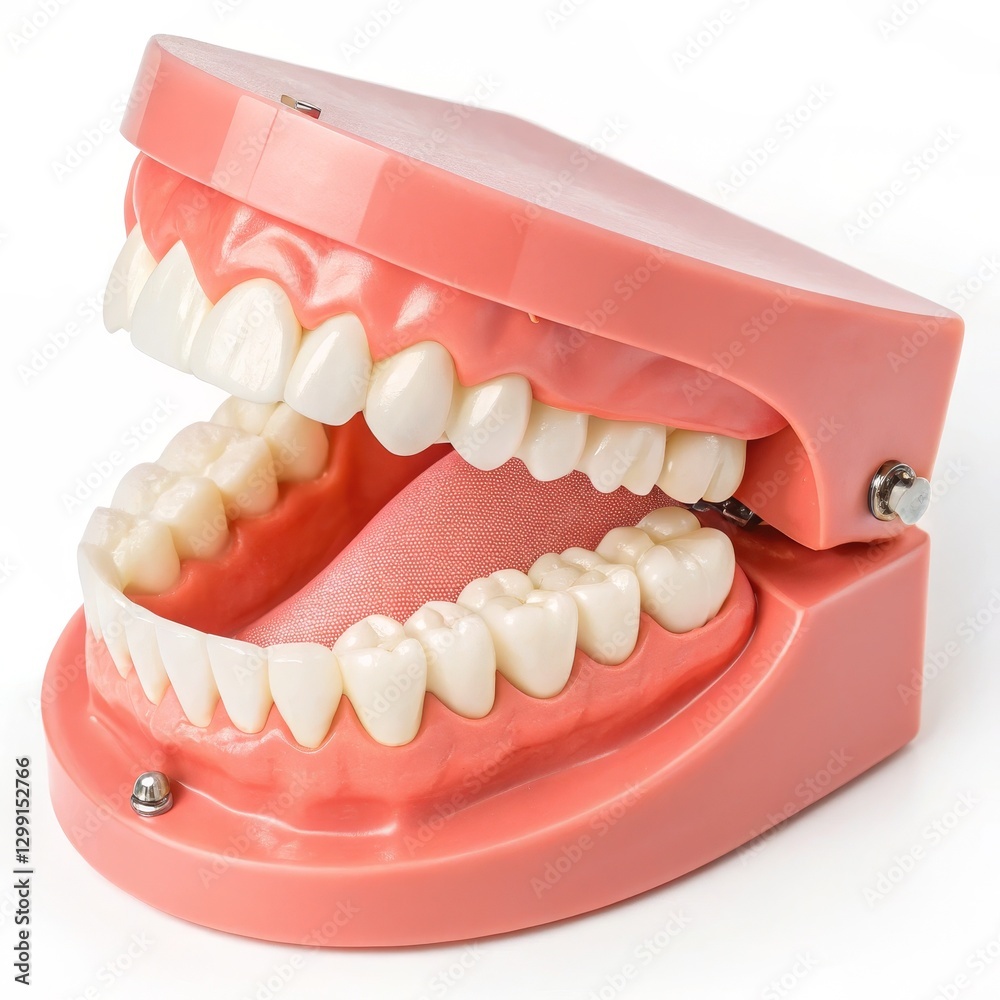Obraz premium Dental Model Full Arch, Pink Resin, Teeth Concept, Dental Education, Oral Health Dental Model, Teeth Model