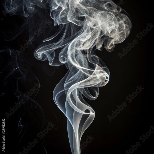 Wallpaper Mural Abstract Smoke Swirls Black Background, Grayscale Composition, Fluid Concept, Smoke Photography smoke art, abstract photography Torontodigital.ca
