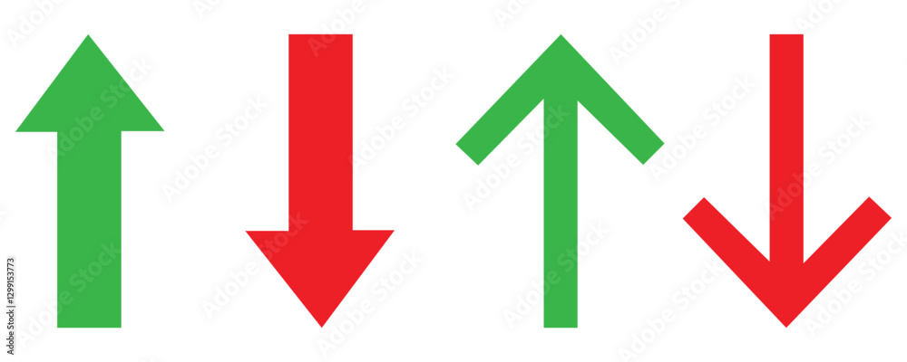 up and down arrow symbol vector on white background. growth concept arrow sign vector up and down arrow symbol vector on white background. growth concept arrow sign vector