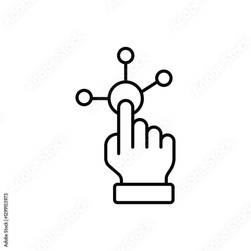 Interactivity vector icon 
