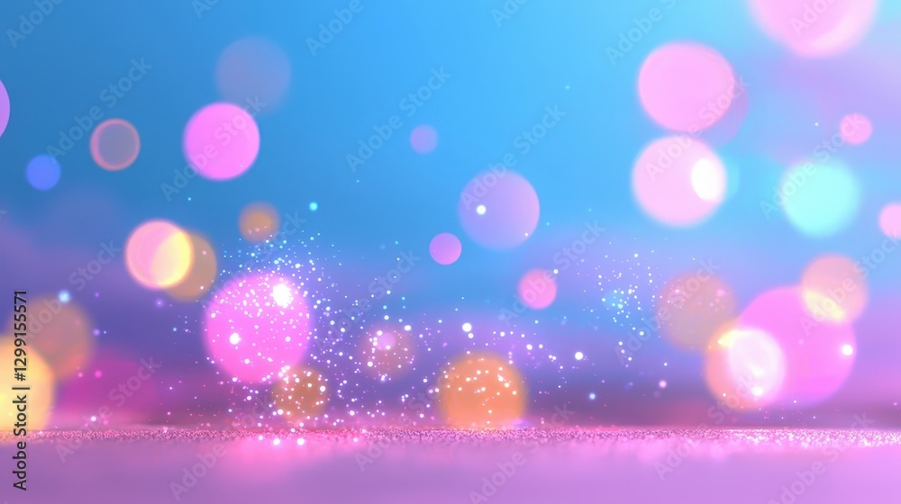 Colorful bokeh lights on vibrant background Colorful bokeh lights on vibrant background