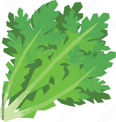 コラージュ風シュンギク