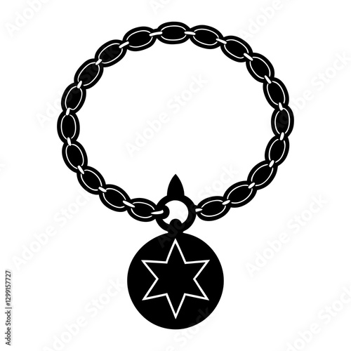 Charm Bracelet silhouette vector