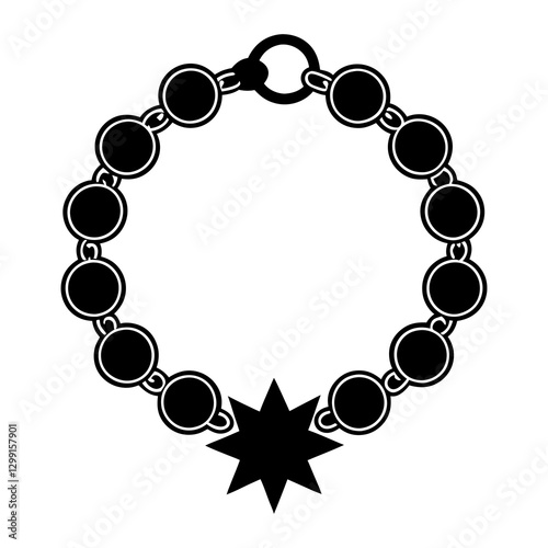Charm Bracelet silhouette vector