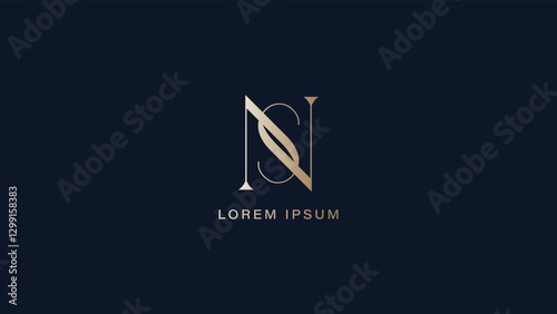 ns letter logo design, sn logo, luxury brand logo ns logo template