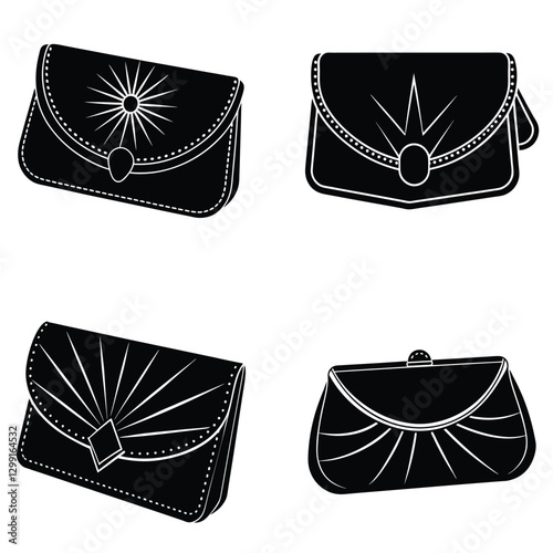 Clutch silhouette vector