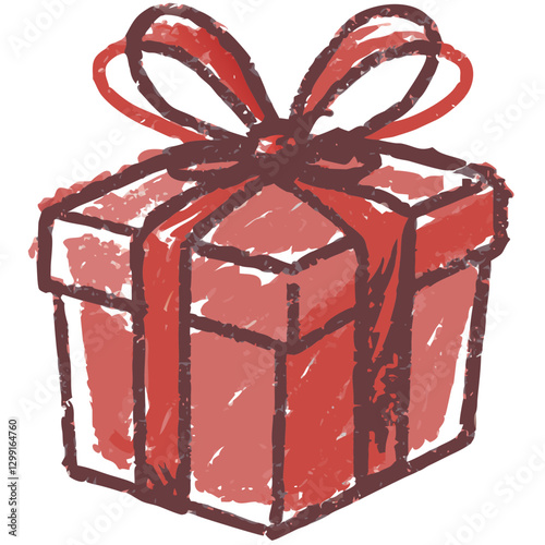 Red Ribbon Gift Box Vector Illustration for Celebrations and Holidays photo