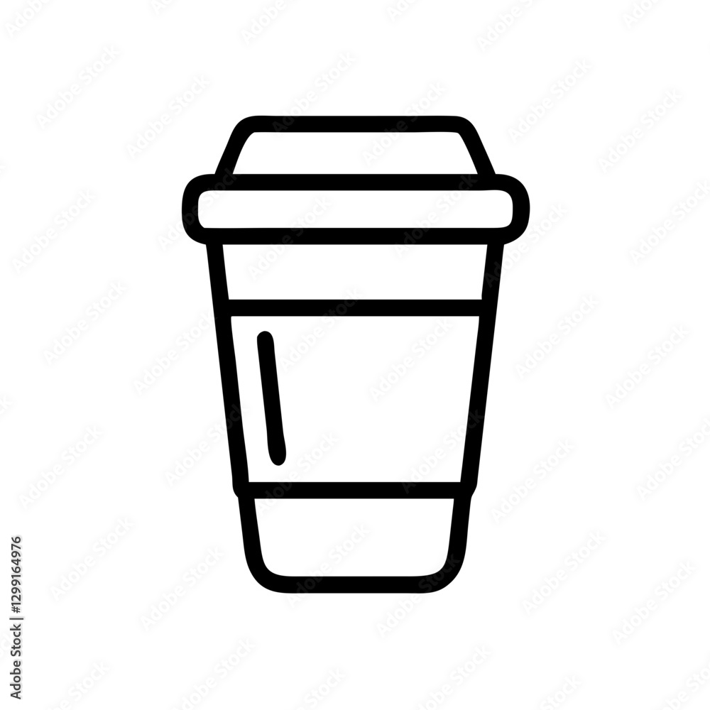 Takeaway coffee cup flat vector icon, fast beverage and urban lifestyle Takeaway coffee cup flat vector icon, fast beverage and urban lifestyle