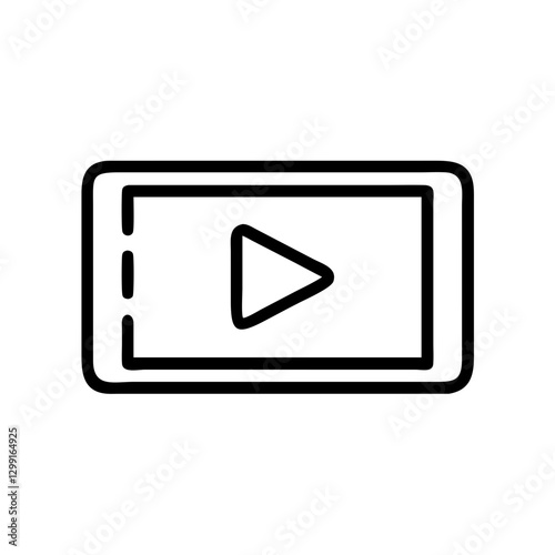 Free Download Video player flat icon, multimedia streaming and digital media - GFXLoad