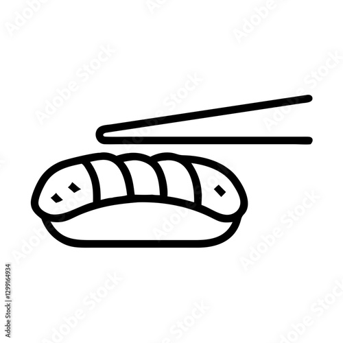 Sushi flat vector icon, Japanese cuisine and traditional food