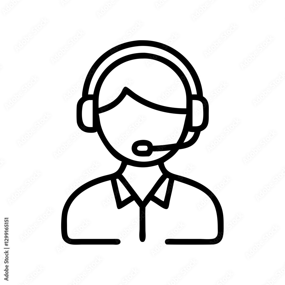 Customer service flat vector icon, call center and online support Customer service flat vector icon, call center and online support