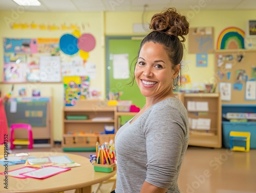 Happy Preschool Teacher