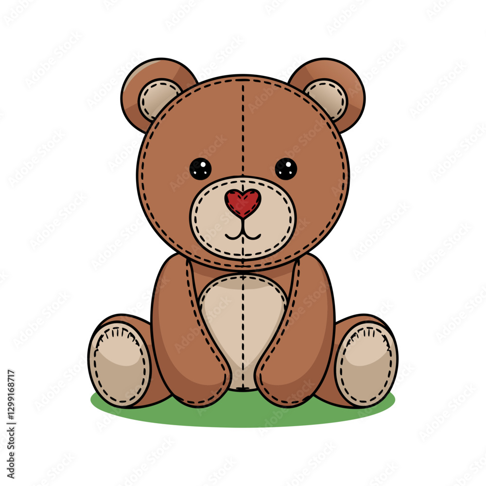 Cute Brown Teddy Bear Plush Toy Vector for Kids Nursery Decor and Children’s Illustration Cute Brown Teddy Bear Plush Toy Vector for Kids Nursery Decor and Children’s Illustration
