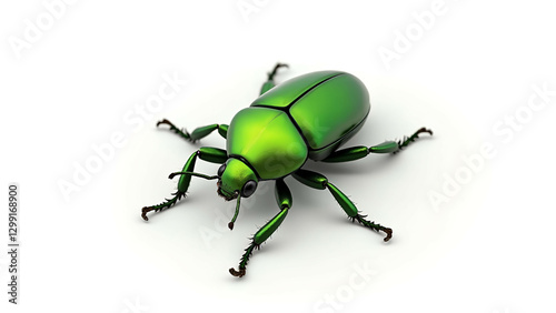 green beetle insect isolated white insect macro photo