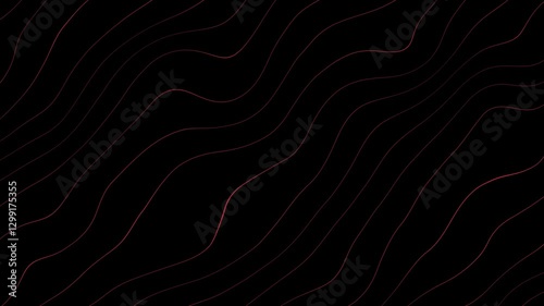 distorted red lines with a black background moving slowly and irregularly to form an abstract shape, ideal for use as background and wallpaper. black abstract background