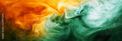 A bold, vivid swirl of clouds, twisting with energy and motion, a rush of colors that captures speed, light, and intense emotion in a chaotic, atmospheric scene, banner