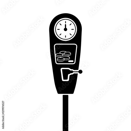 Vintage Parking Meter Silhouette for Urban Transportation Design