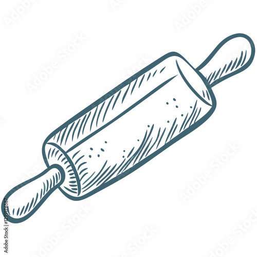 Rolling Pin Vintage Illustration for Baking and Cooking Themed Designs