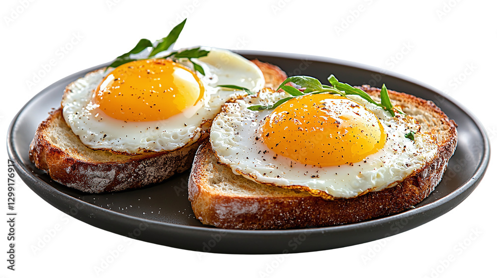 Two eggs on toasted bread creating a simple yet delicious breakfast choice for any morning meal or brunch gathering Two eggs on toasted bread creating a simple yet delicious breakfast choice for any morning meal or brunch gathering