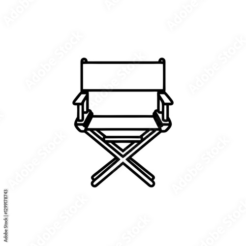 Vector of Classic Directors Chair for Film and Production Industry Graphics